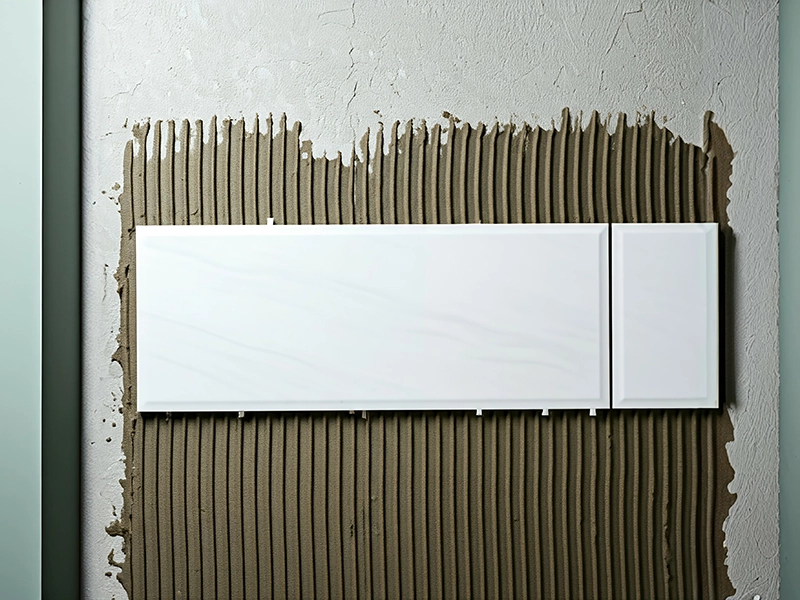 タイル張り小面積ずつ作業