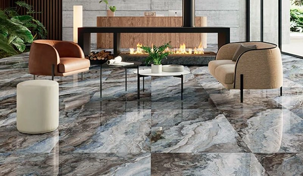 広い部屋のタイル