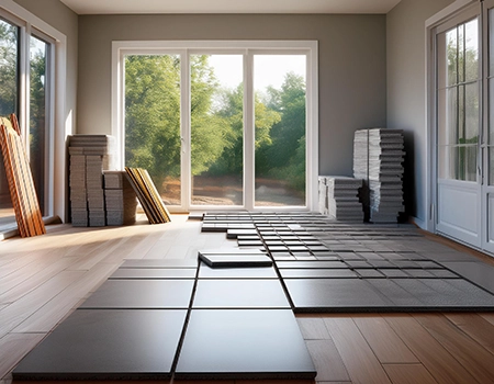 フローリングの上からタイル