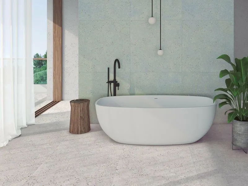 目地が少なく清潔感がアップのタイル